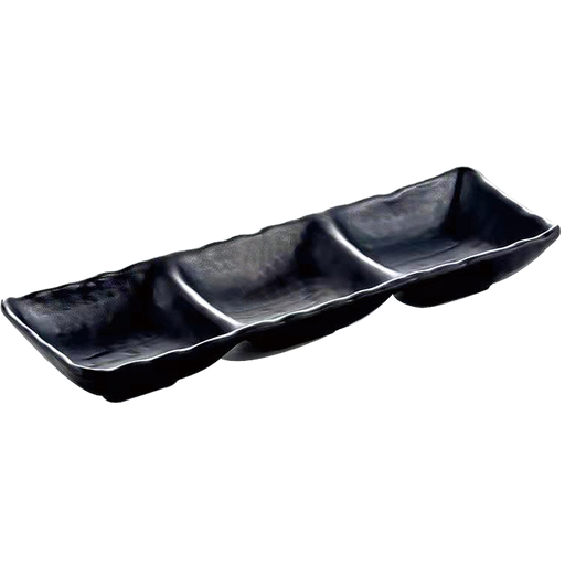 10.5" 3 Compartment Sauce Dish / Pack of 30