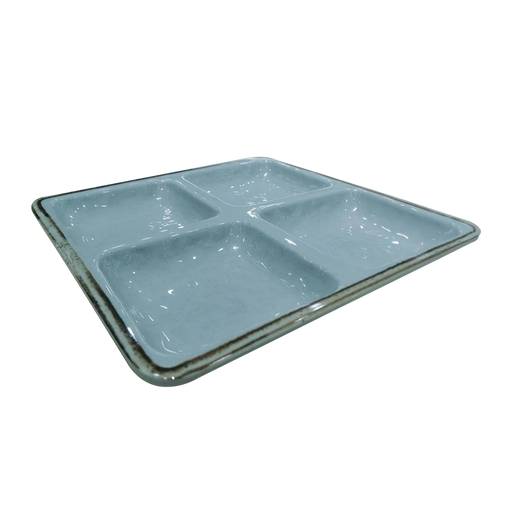 8.7" Square 4 Compartment Dish / Pack of 20