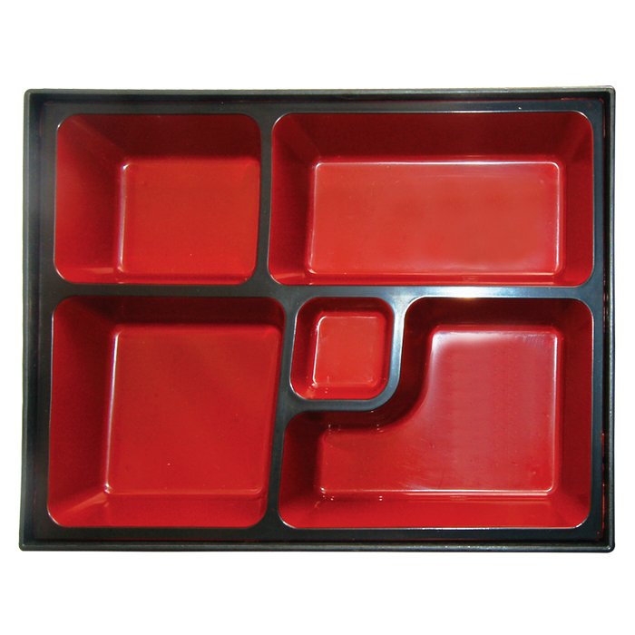 5 Compartments Large Rectangular Bento Box / LQW-RBB-5303 / Pack of 5