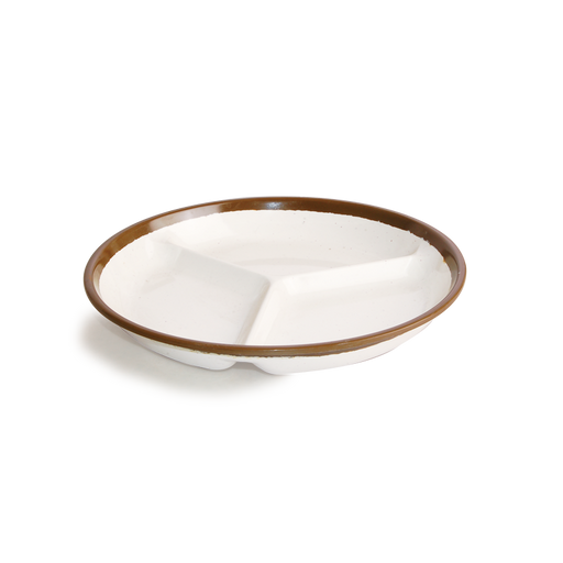 7.5" 3 Compartments Round Dish / Pack of 70